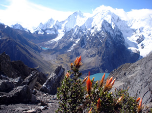 Siula Grande and Jurao lake
